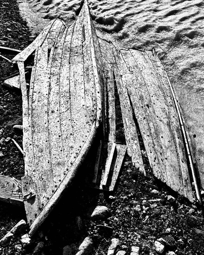 The remains of an old whaling boat