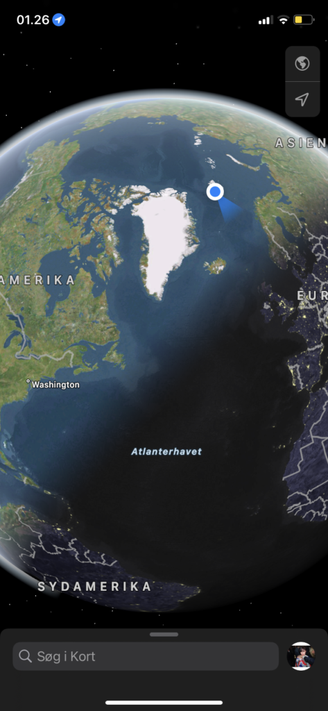 Picture of placement at Svalbard from Google Earth