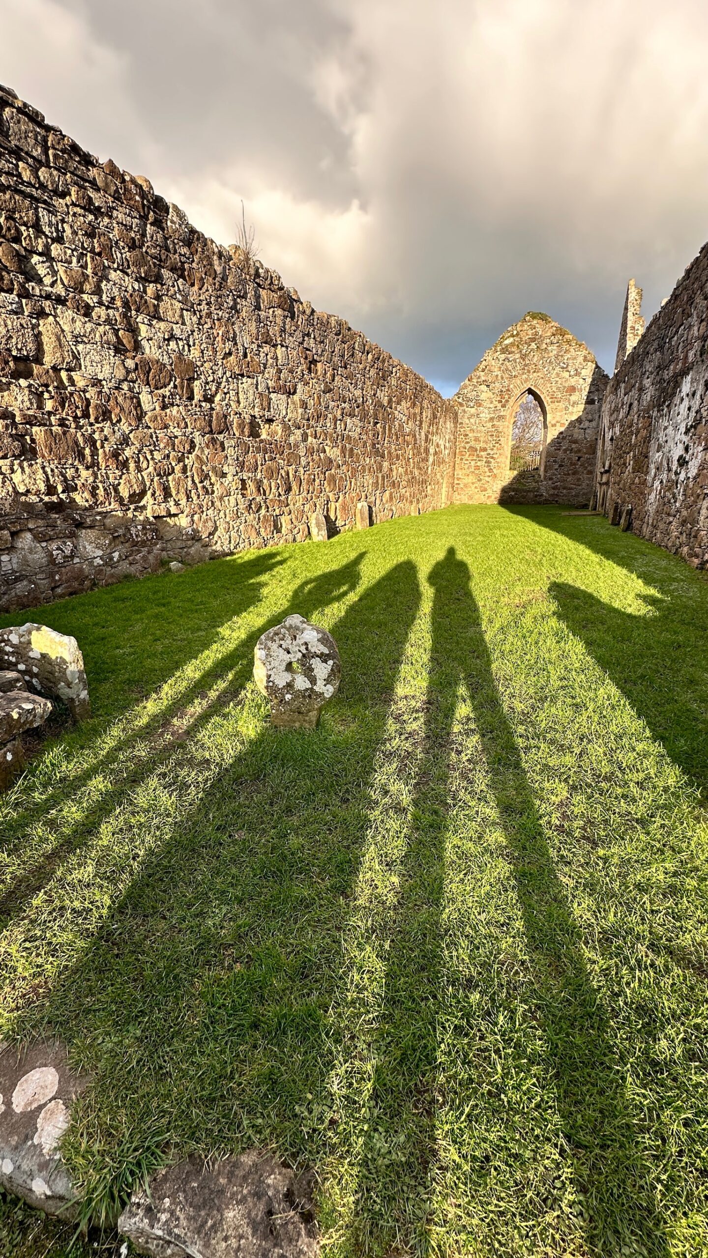 Sarah and Steves shadows at the friary