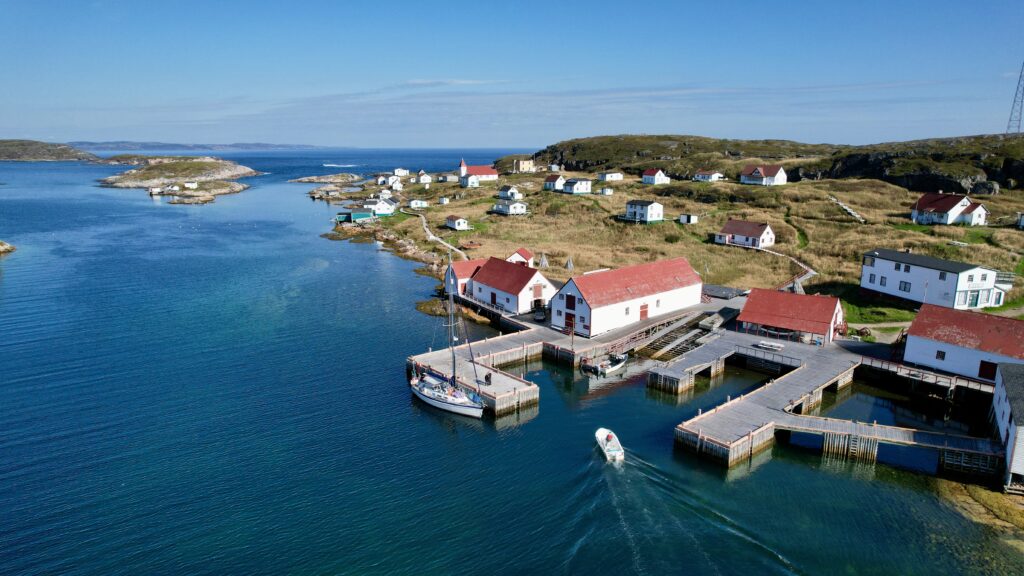 Drone picture of Battle Harbour