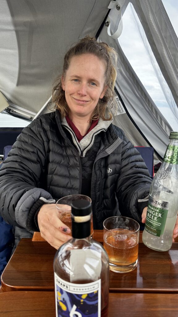 Celebration at 80 north with a whisky