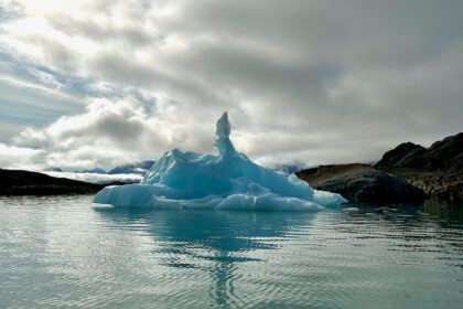 Picture of glacier ice in the water