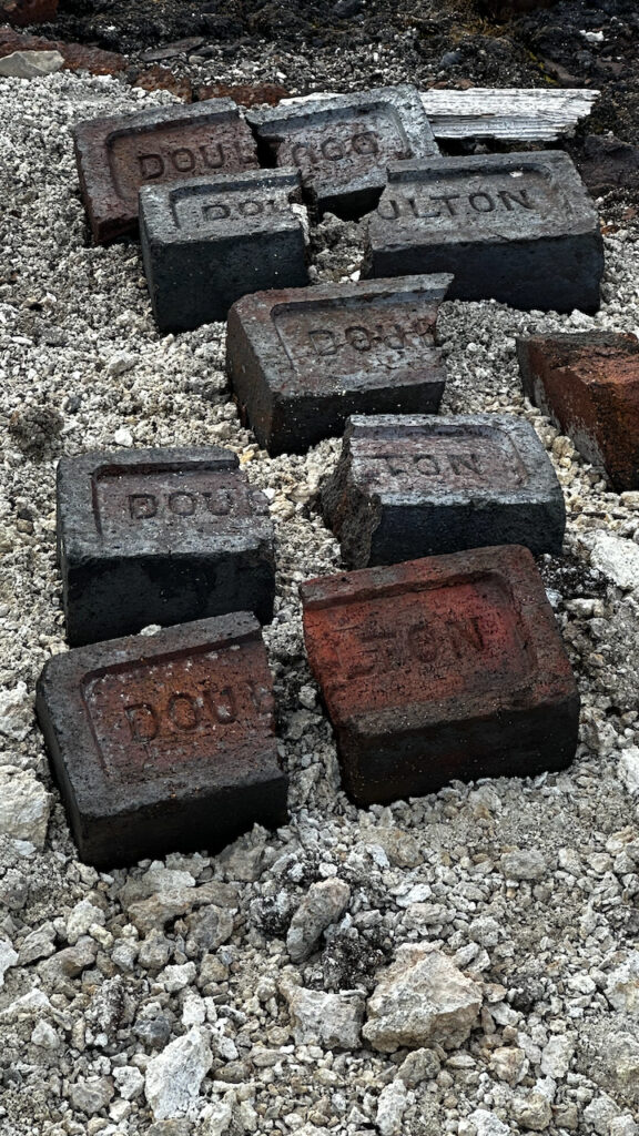 Bricks left at virgohamna