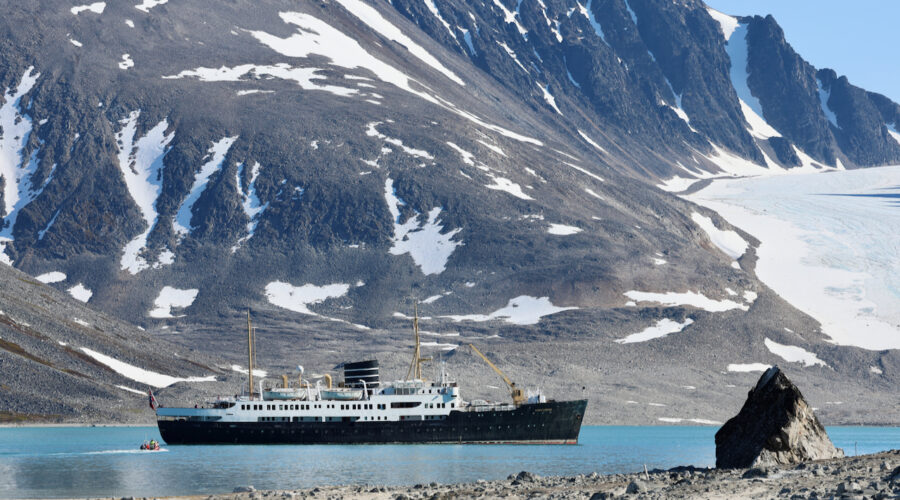 Cruise ship at Trinity harbour
