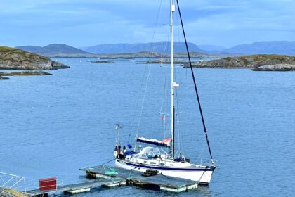 Little mooring pier in norway