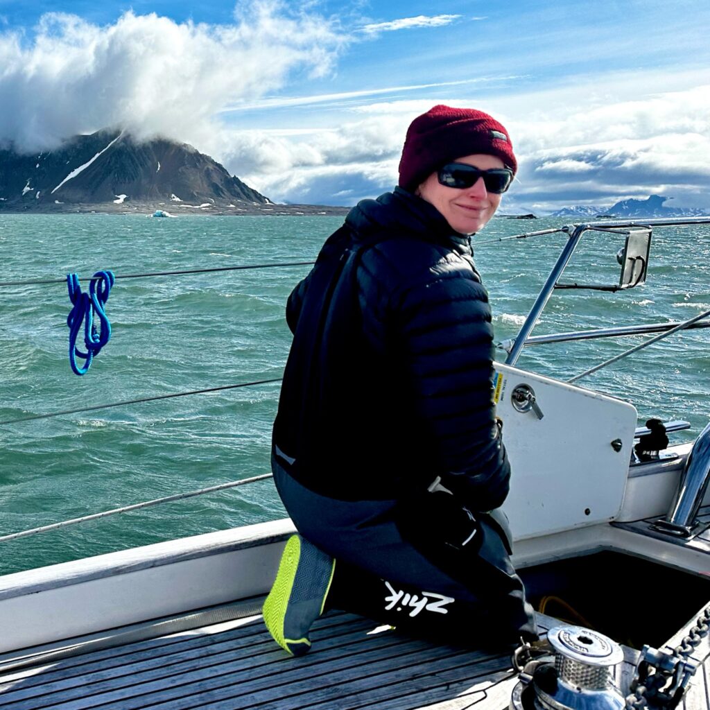 Sarah seeing her first glacier