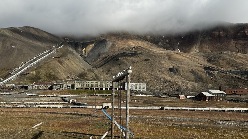 Abandoned playground and mine in Pyramiden