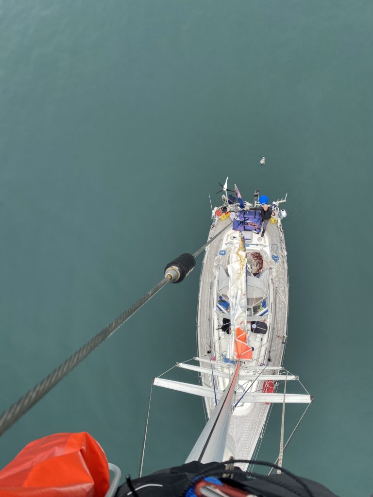 Picture of the boat from the mast