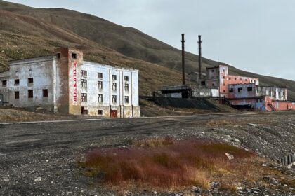 Some of the left buildings in Pyramiden