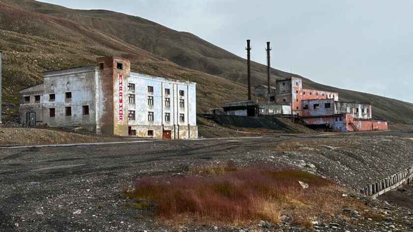 Some of the left buildings in Pyramiden
