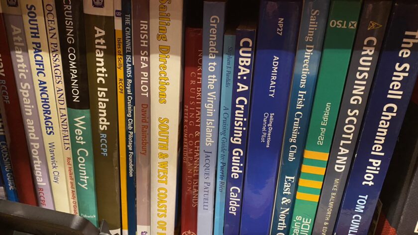 Pictures of the library on the boat