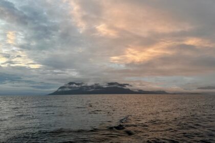 Last view of Svalbard when sailing to Norway