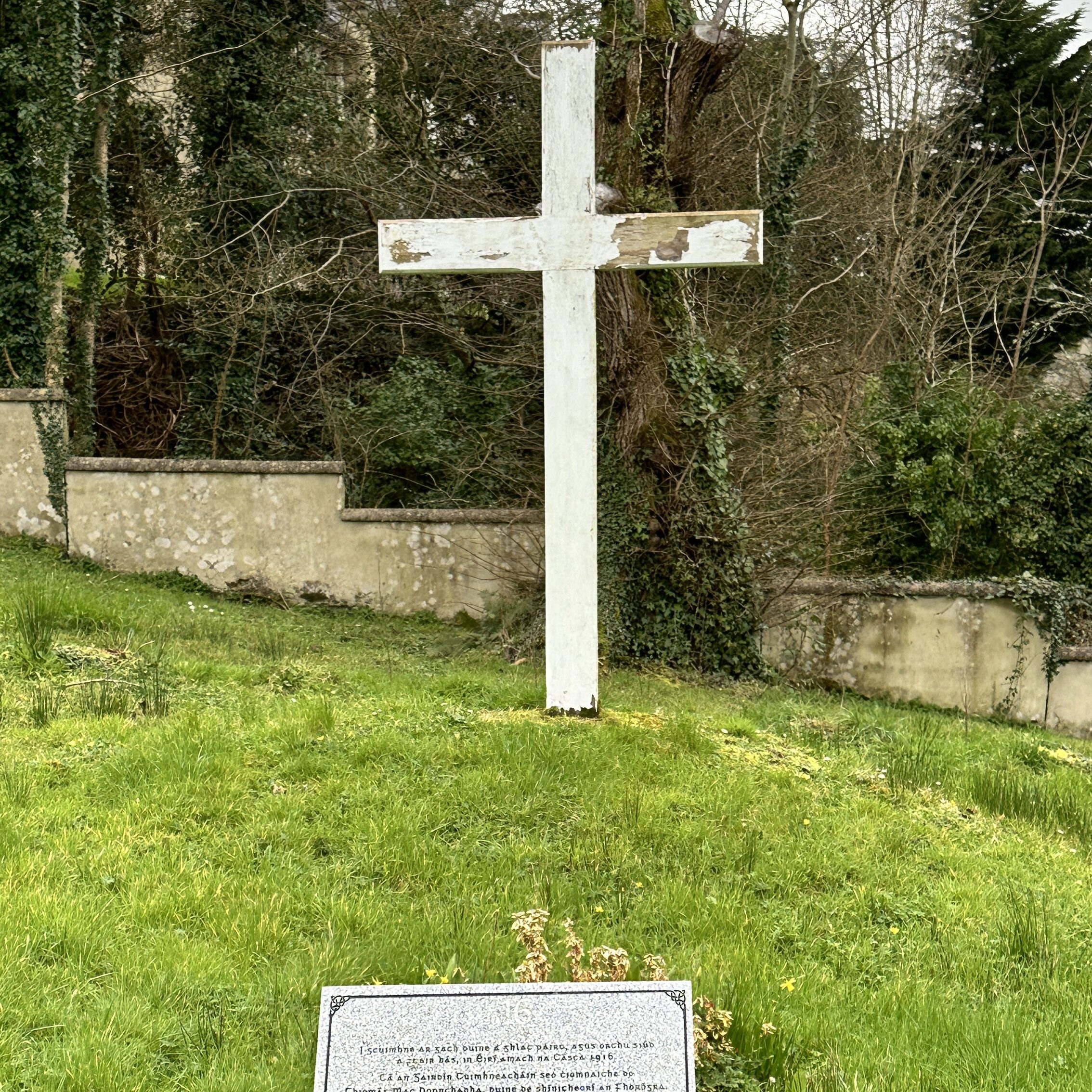 Cross at famine memorial