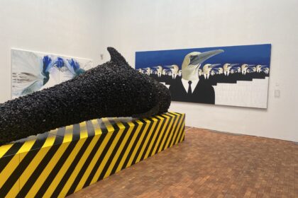 Plastic whale at national gallery