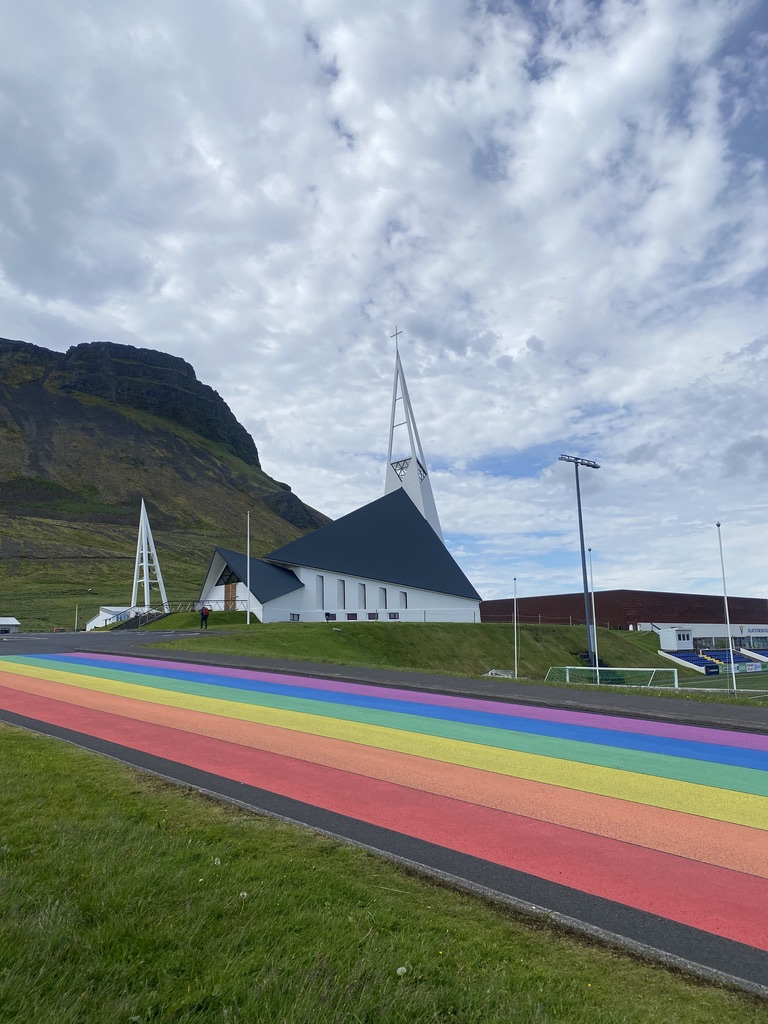 Modern church in Olufsvik