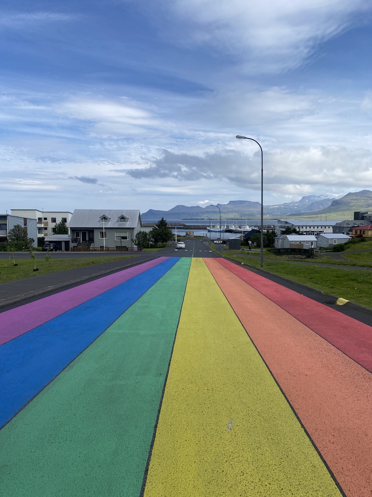 Rainbow street in Olufsvik