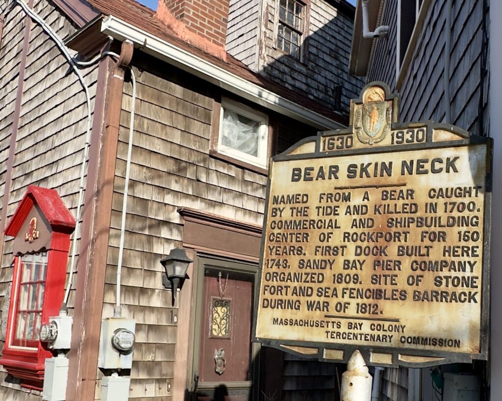 Sign telling the history of the area 