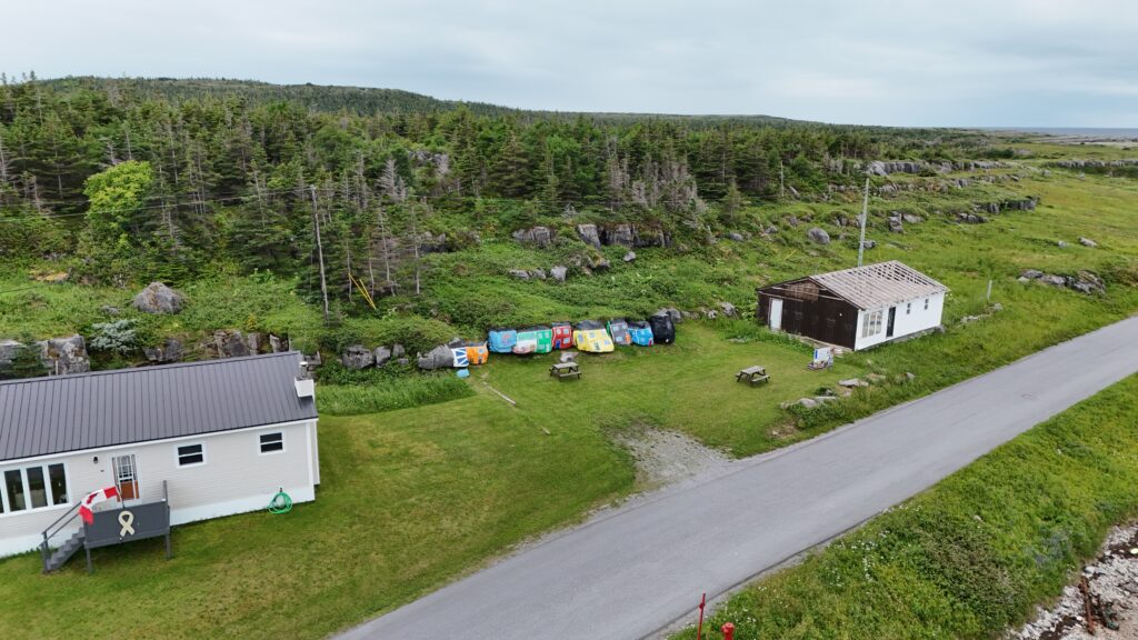 Stones painted as houses
